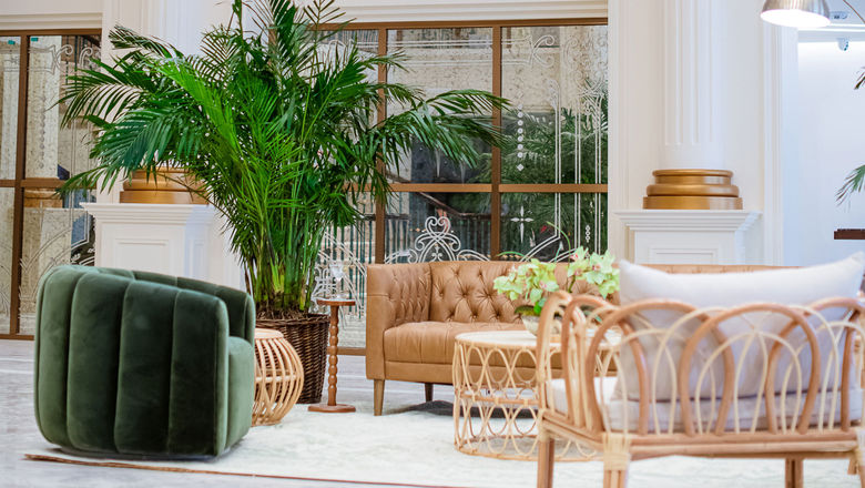 The redsigned lobby of the British Colonial in Nassau, which had its soft opening this month.