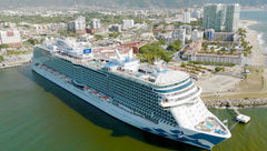 The Discovery Princess in Puerto Vallarta during the ship's maiden cruise.