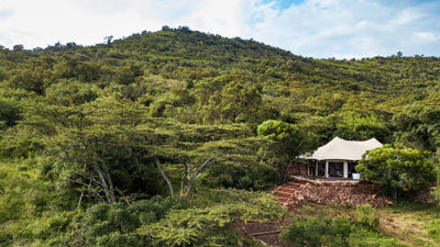 The Molo honeymoon tent at Cottar's 1920s Camp is situated away from the main camp for added privacy.