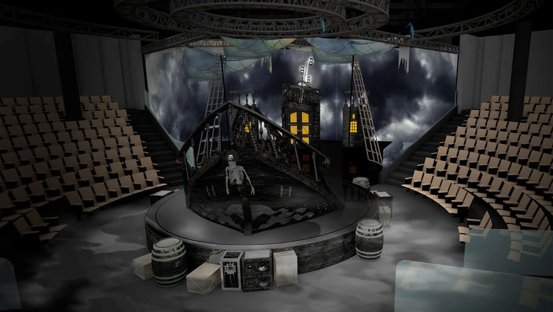 A rendering of set for "Vallora, a Pirate's Quest," one of the shows slated for Princess Cruises' upcoming Sun Princess.