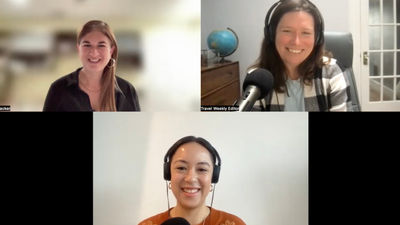 Clockwise from top left: Travel advisor Deb Swacker, Folo host Rebecca Tobin and hotels editor Christina Jelski talk about the importance of kids clubs and the investments resorts have made in programming for children.