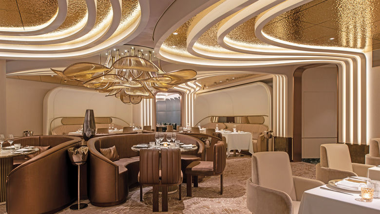 The redesigned Le Voyage by Daniel Boulud restaurant on the Celebrity Ascent.